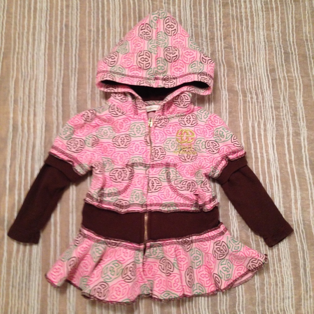 eckoRed toddler zip up ruffle hoodie - Picture 2 of 6
